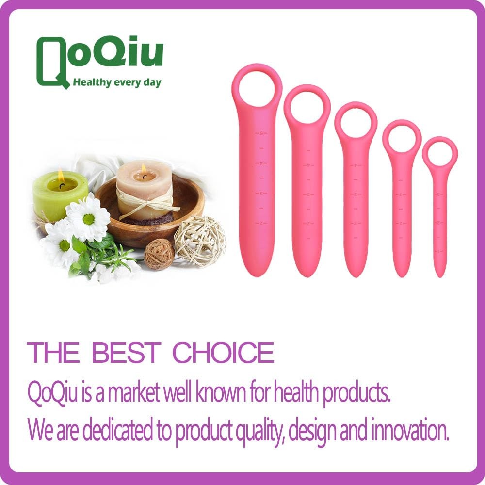 5-Pack Silicone Dilators for Pelvic Floor for Women with Fine Scales, Pelvic Wan