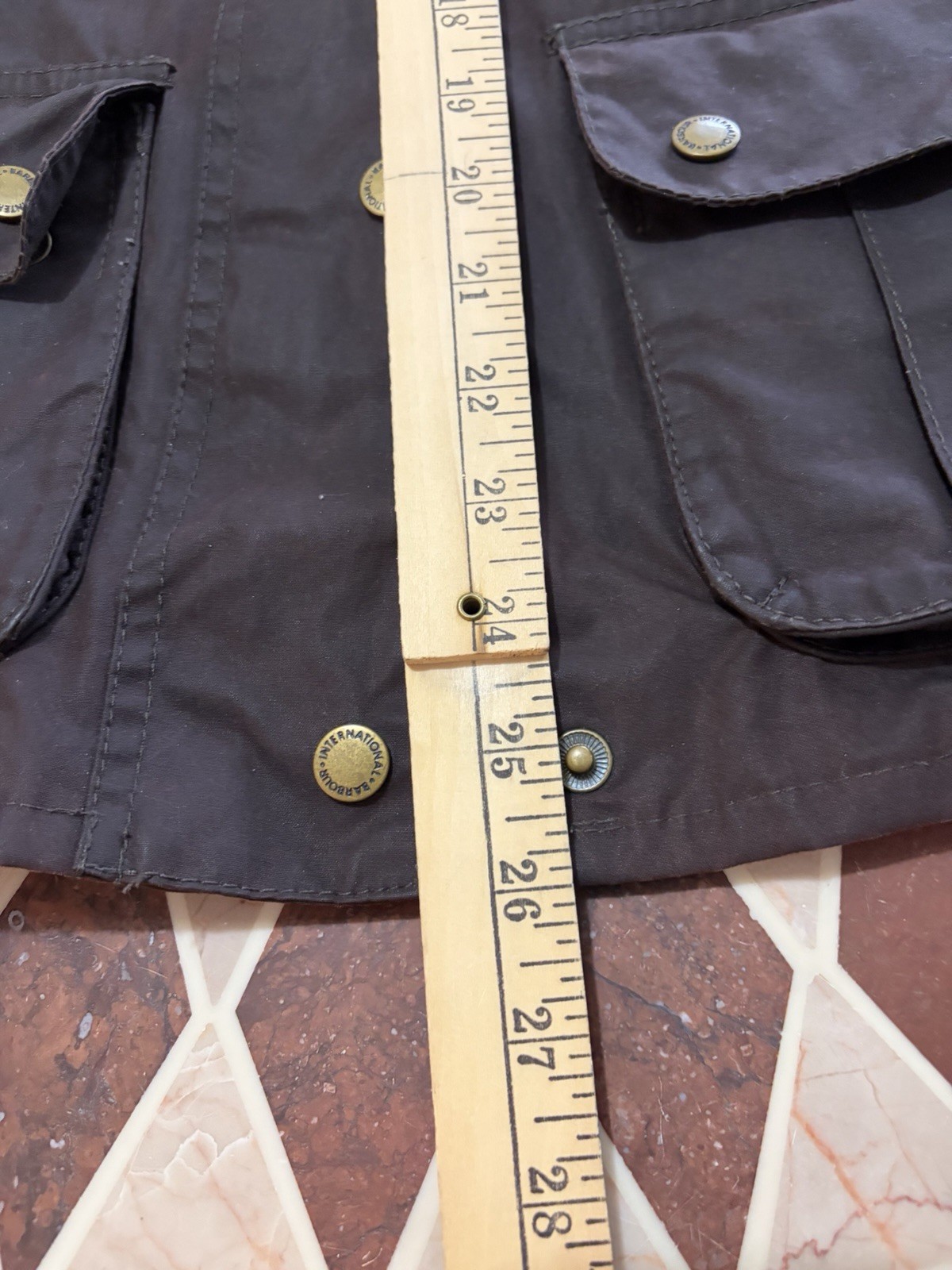 Barbour International Women’s Biker Waxed Jacket In Brown, Size 4 US, 8 UK