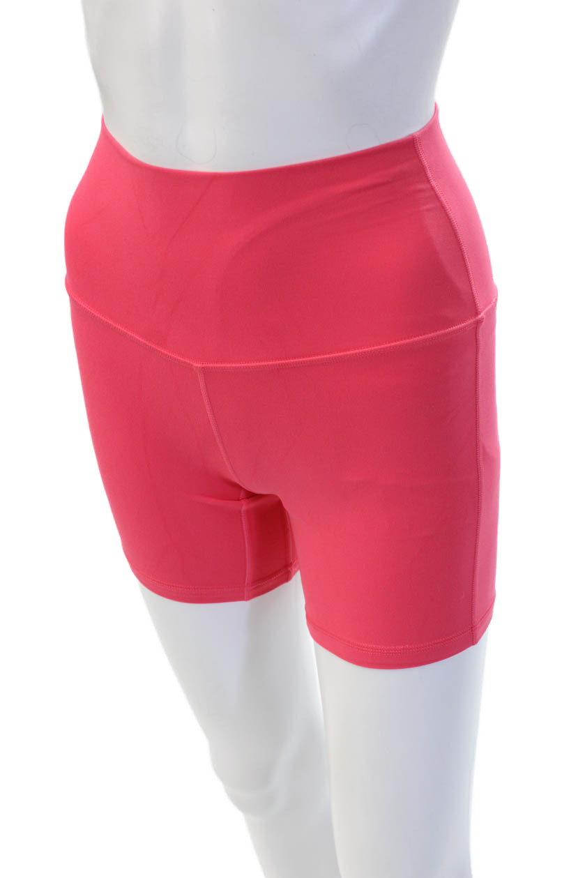 Lululemon Womens Biker Shorts Pink 81% Nylon 19% Lycra Size 0