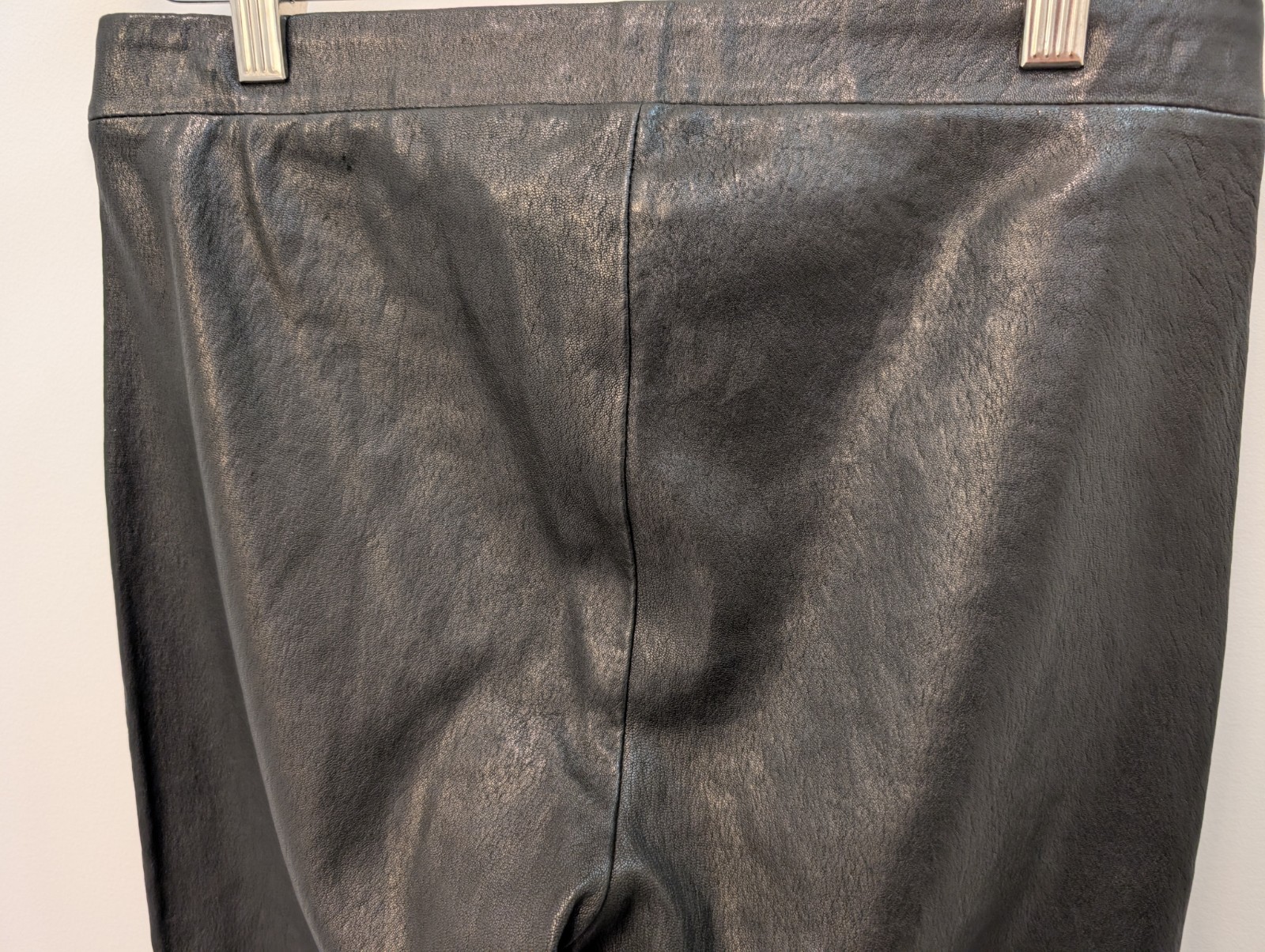 $1050 J BRAND L8007 SKINNY EDITA PULL UP LEATHER LEGGING PANTS WOMEN’S MED BLACK