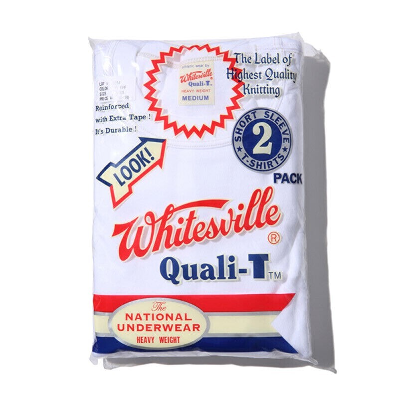 Whitesville WV73544 2-PACK T-SHIRT OFF-WHITE Size M L XL XXL Men’s Made in Japan