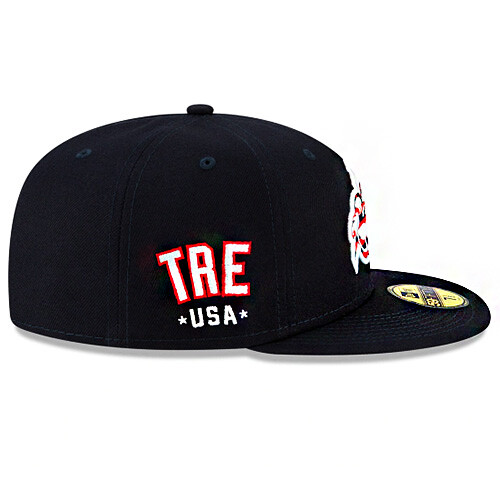 New Era Trenton Thunder Navy 5950 Fitted Hat MILB Official 4th July USA Edition