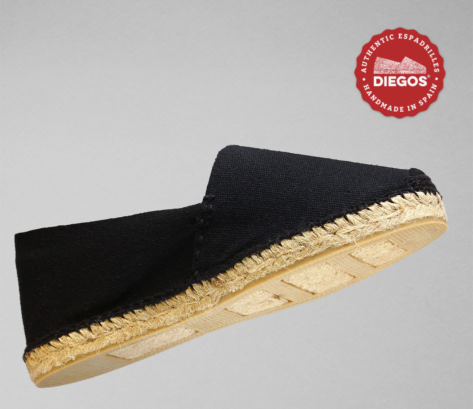 Authentic Black Flat Espadrilles Hand Made in Spain – Both for Men and Women