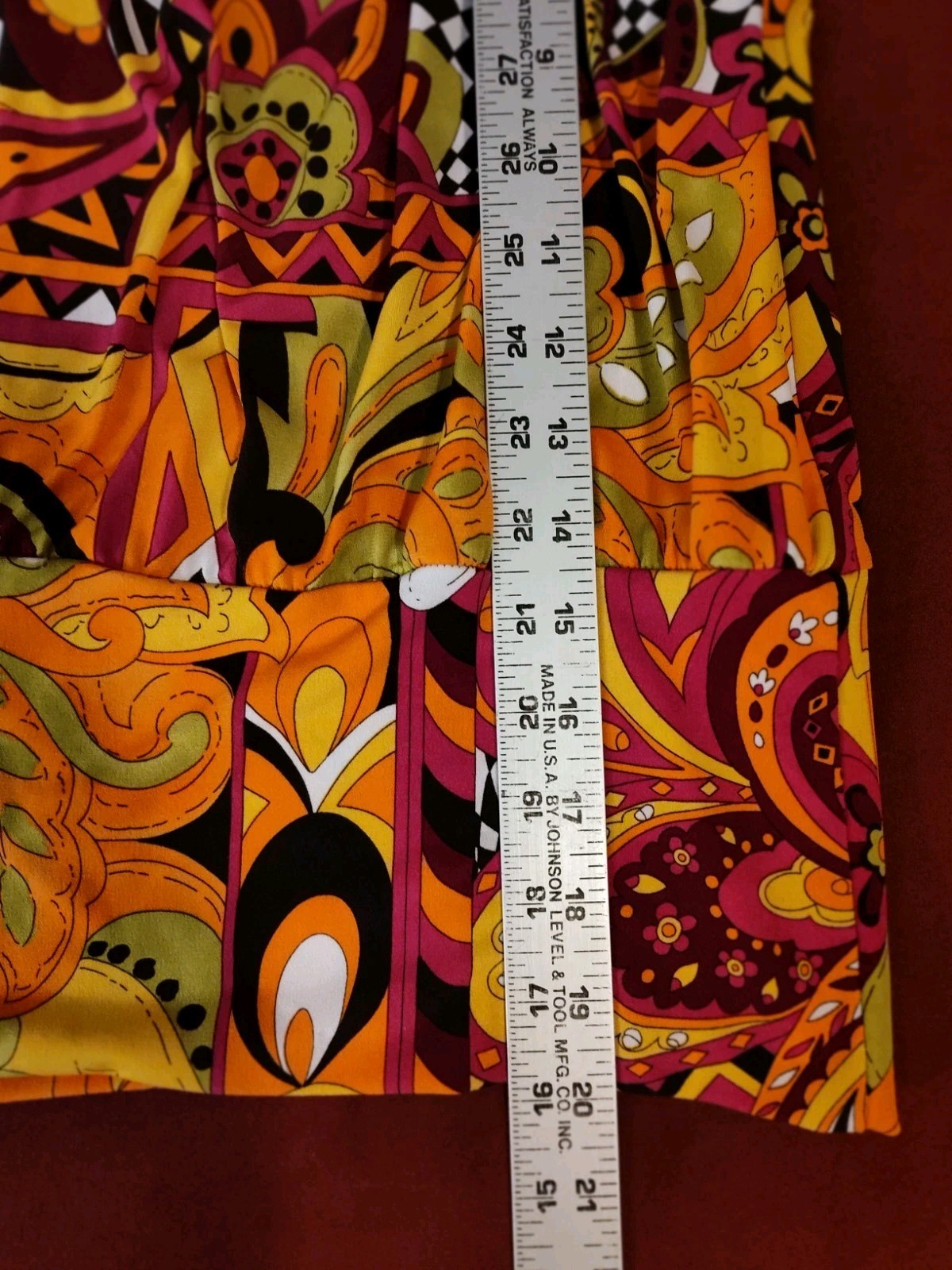 Vintage A buyer Halter Top Size Sm USA Psychedelic Floral Paisley Boho Hippie