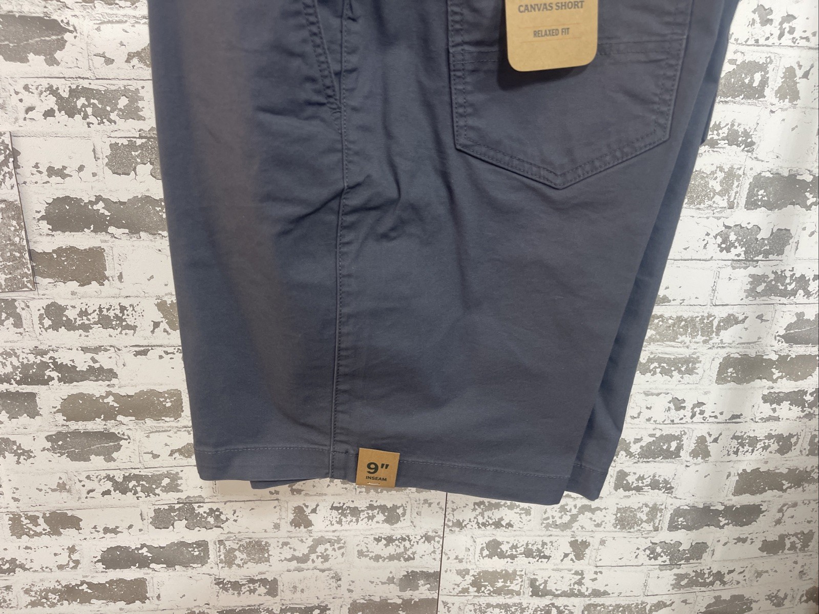NWT Brahma Canvas Shorts Mens 34 Gray Relaxed Fit 9 in Inseam Stretch Utility
