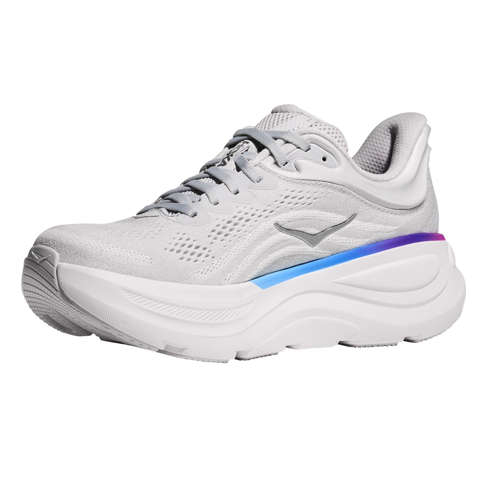 HOKA Bondi 9 Road-Running Shoes – Women’s, Color: Cosmic Grey/White, New.