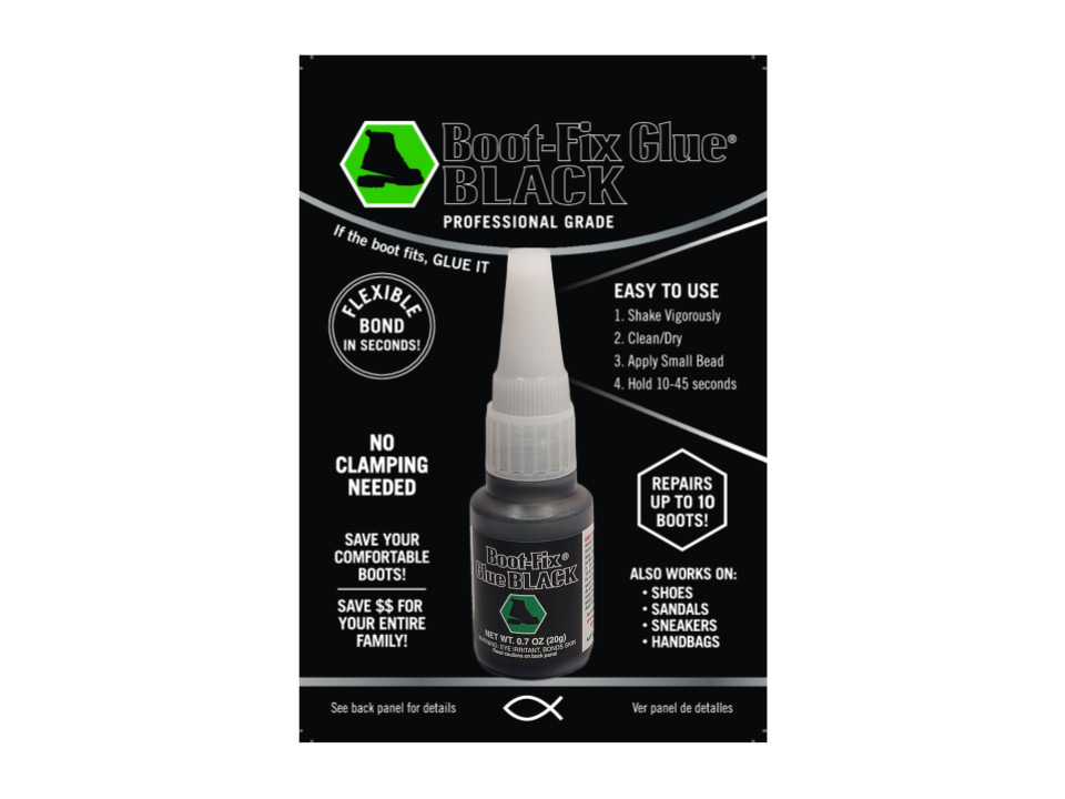 Boot-Fix Glue BLACK: Professional Grade Shoe Repair Glue For All Footwear
