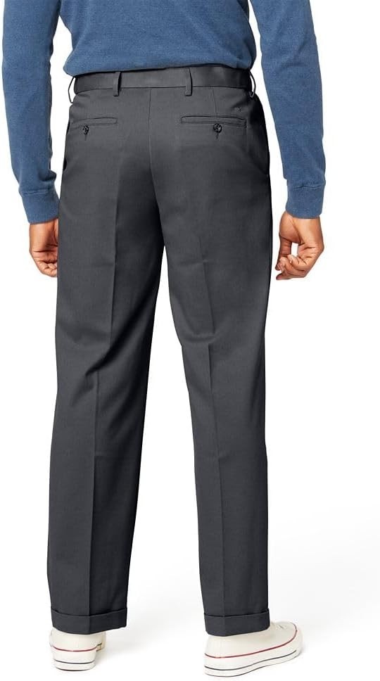 Dockers Men’s Relaxed Fit Comfort Khaki Pants – Pleated Front Casual Dress Slack
