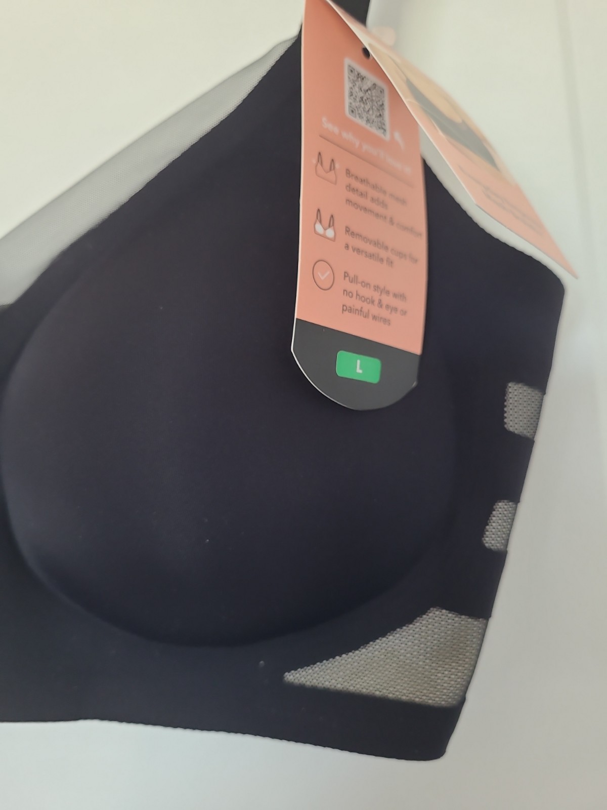 shapermint Womens bra Black Sz. large NEW