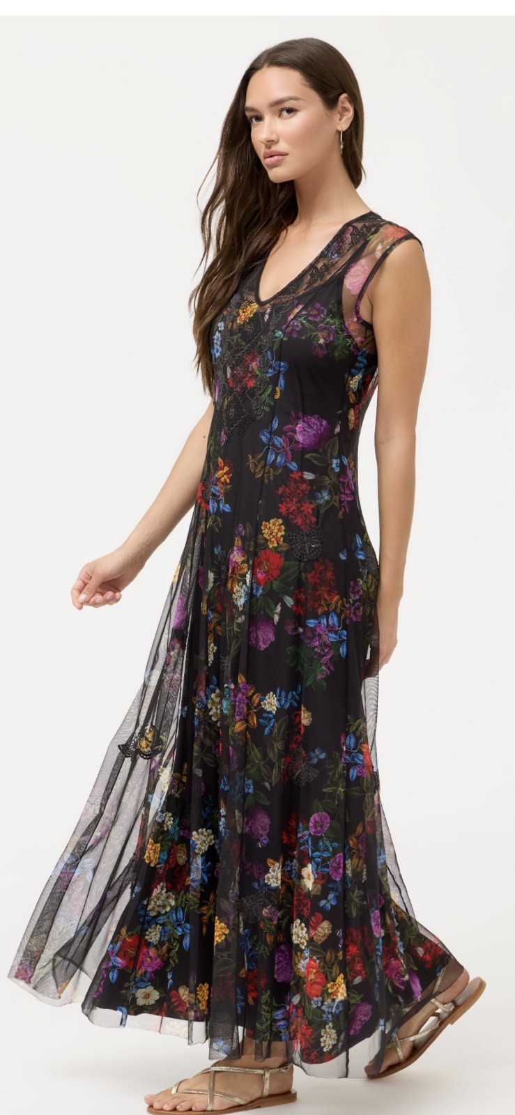 Johnny Was Socorro Mesh Dress Women’s Large Brand New With Tags