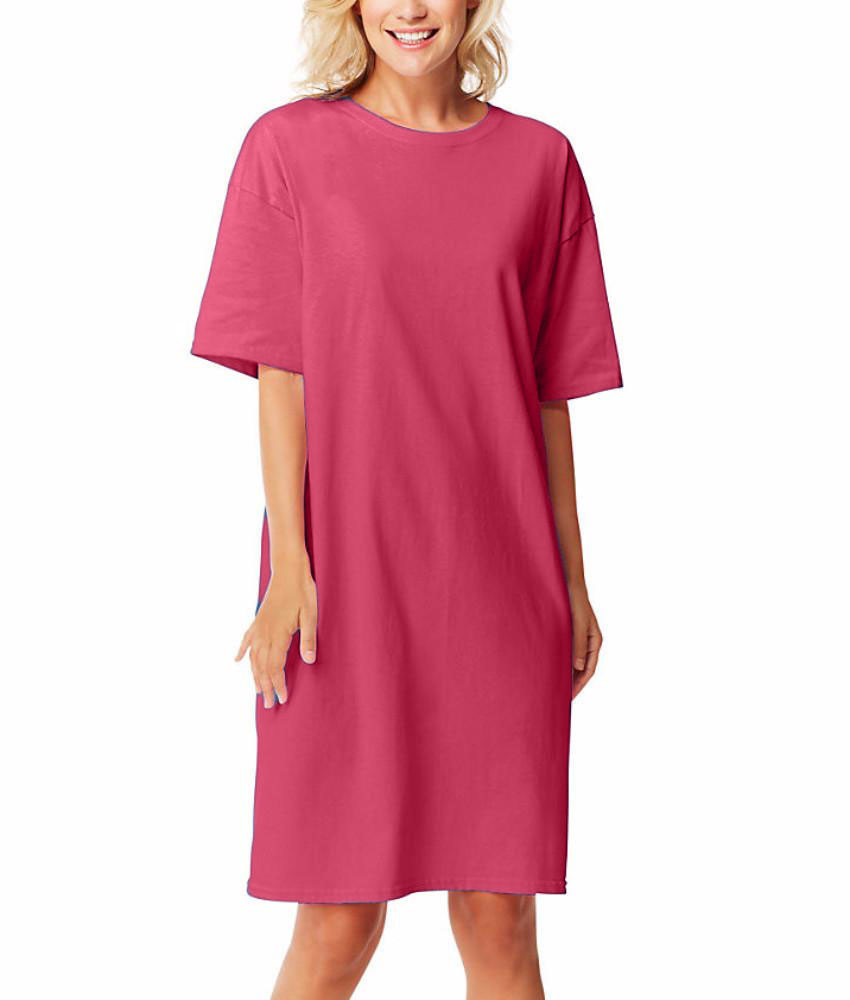Womens Sleepwear T-shirt Sleepshirt Beach Cover Tee Night Gown Cotton Colors Top