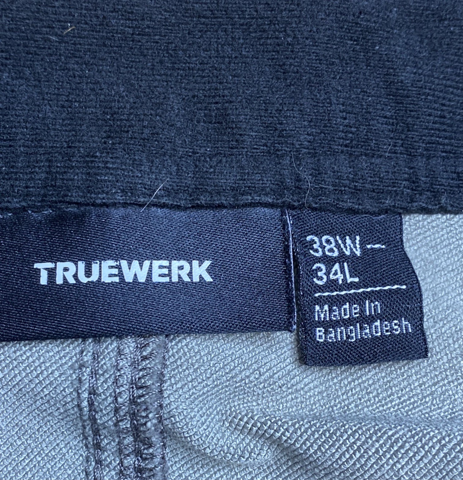 Truewerk T1 Werkpant men’s 38×34 Gray Cargo Tactical softshell workwear pants(G)