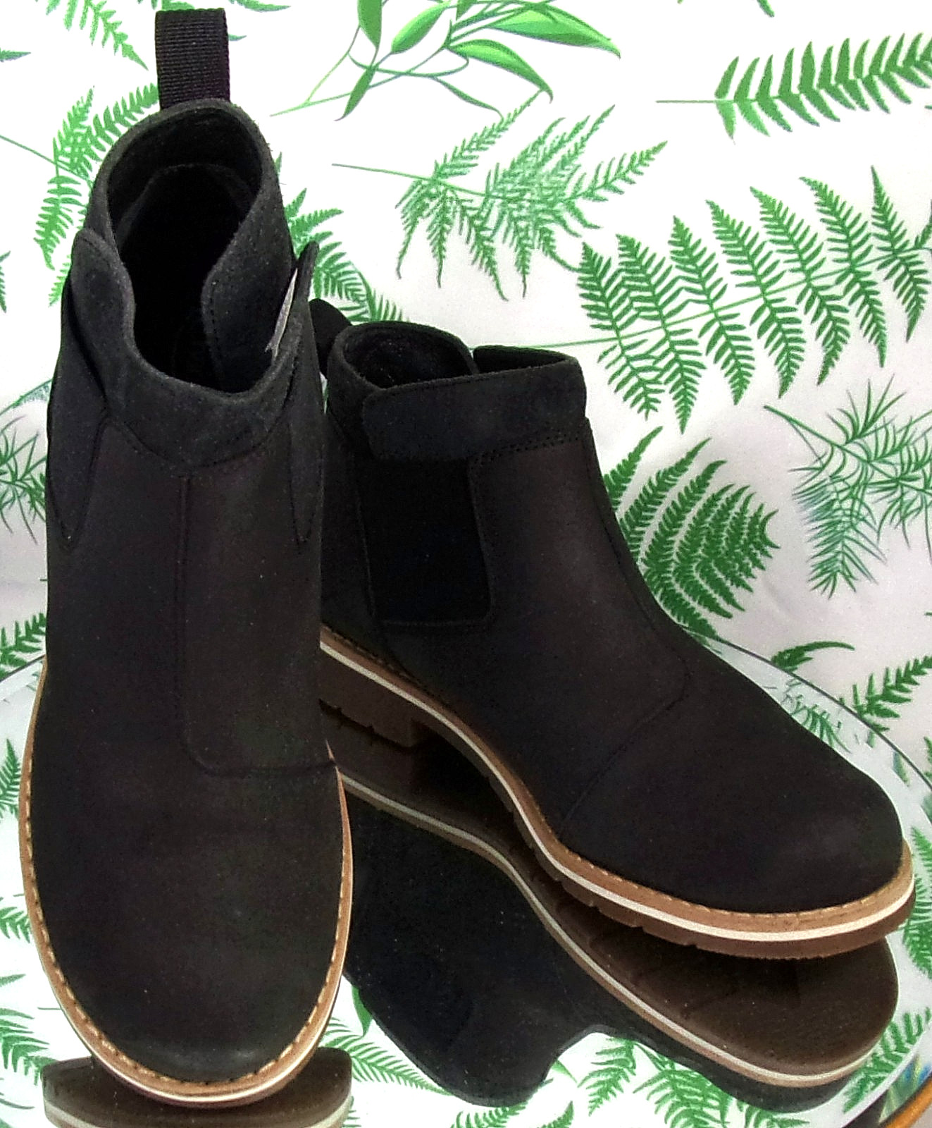CHACO CATALUNA EXPLORER BLACK LEATHER FASHION ANKLE BOOTS SHOES US WOMENS SZ 7