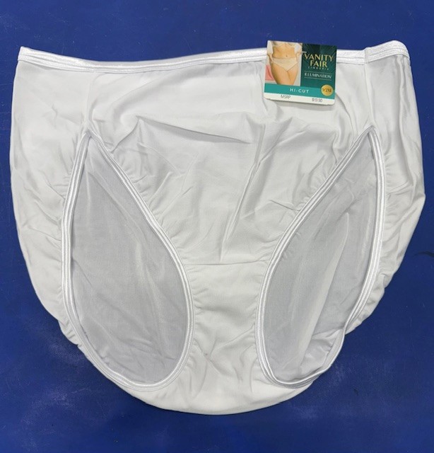 5 Pcs Vanity Fair Hi~Cut Brief 13108 STAR WHITE Size- 6~7~8~9~10