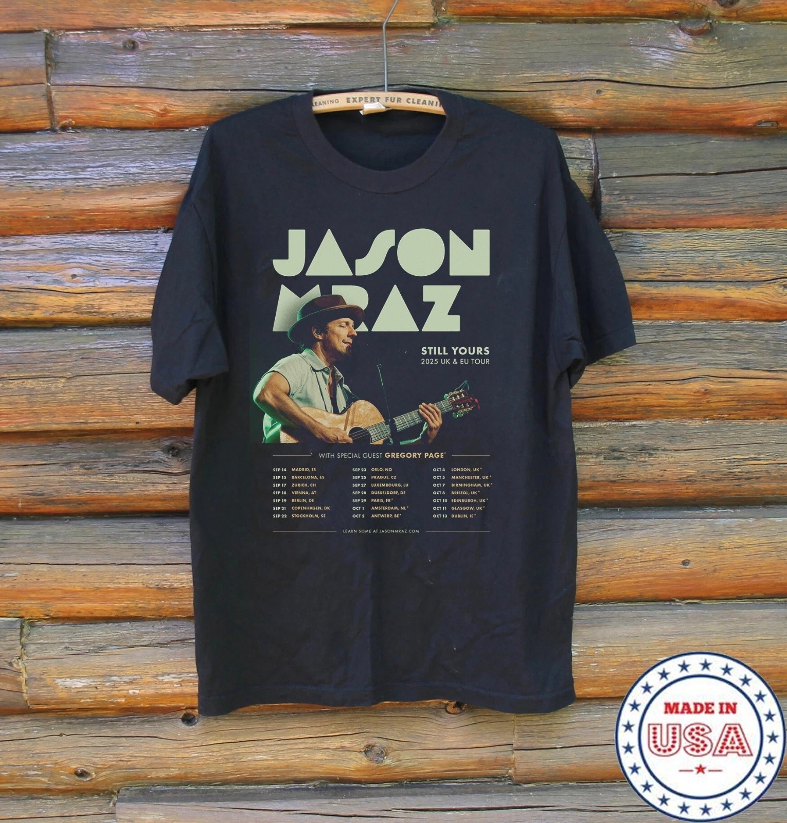 Still Yours UK & EU Tour Jason Mraz T Shirt Full Size S-5XL MI1050