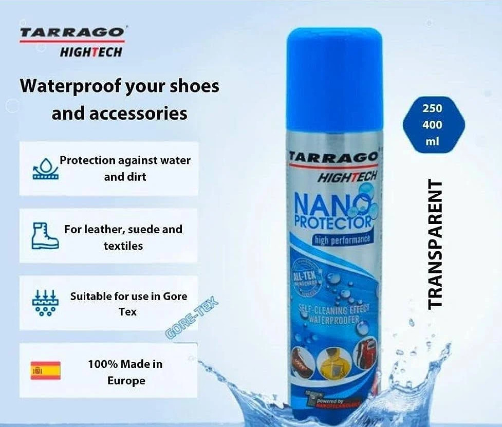 Tarrago Nano Shoe Protector Spray for Leather Suede Nubuck Textile Waterproofer