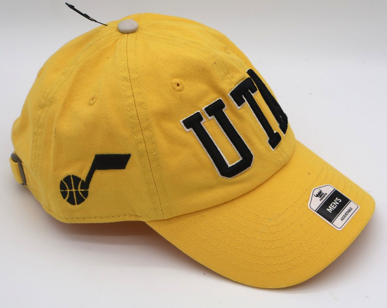 Utah Jazz NBA Hat Mens One Size Yellow Basketball Adjustable Fan Sports NWT