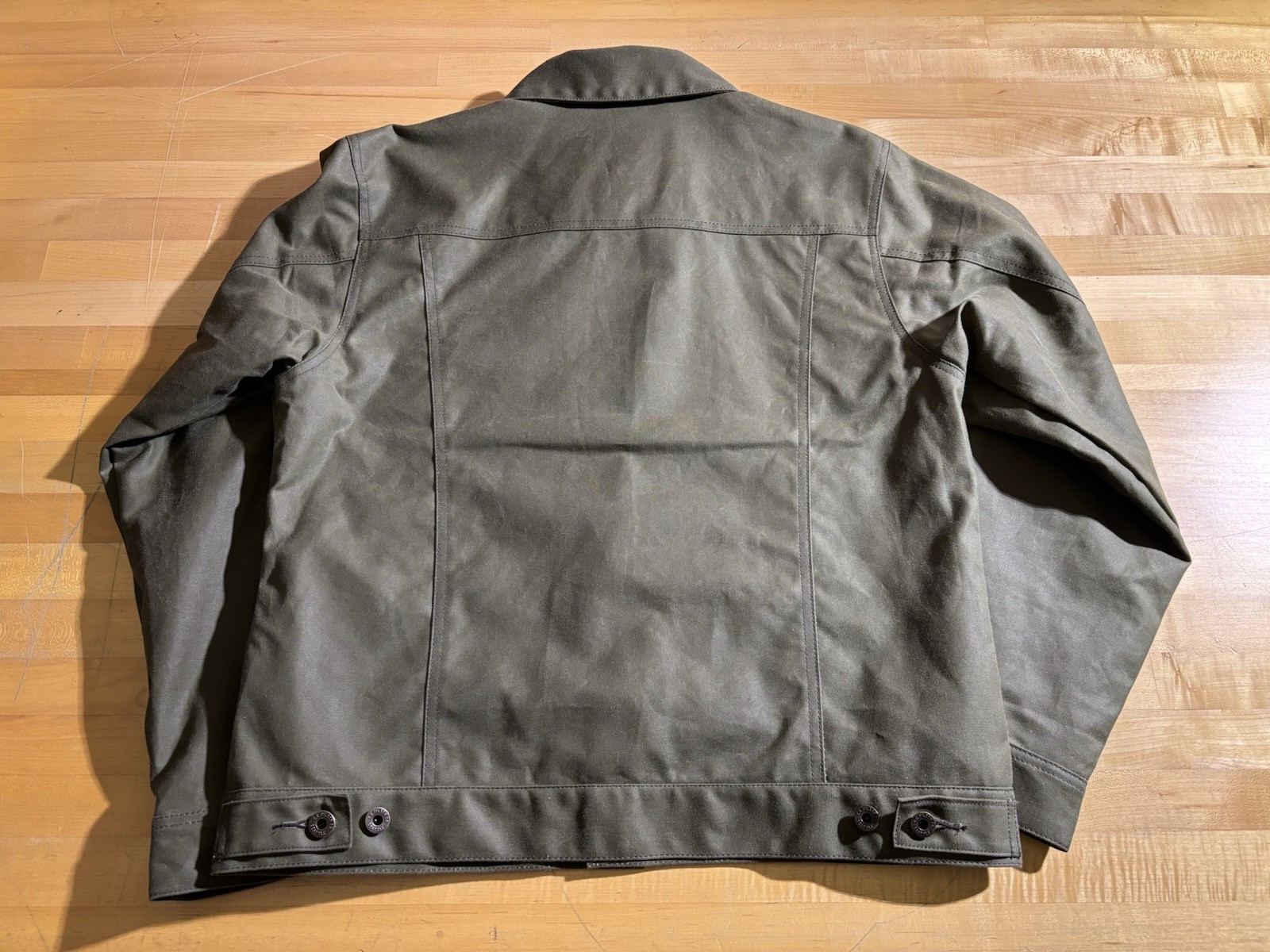 Filson Short Lined Cruiser Jacket Tin Cloth Medium, Military Green