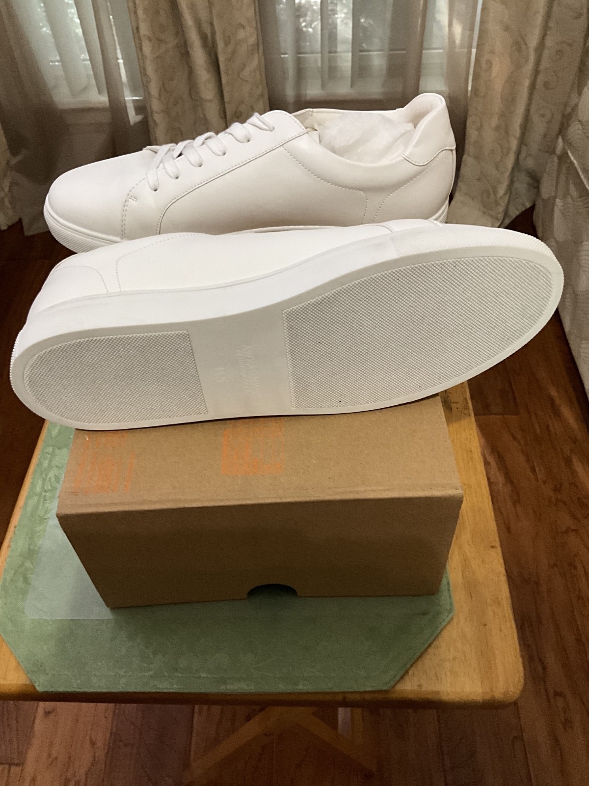 Kenneth Cole Awearness Mens Size 11.5 Sneakers Shoes White Leather
