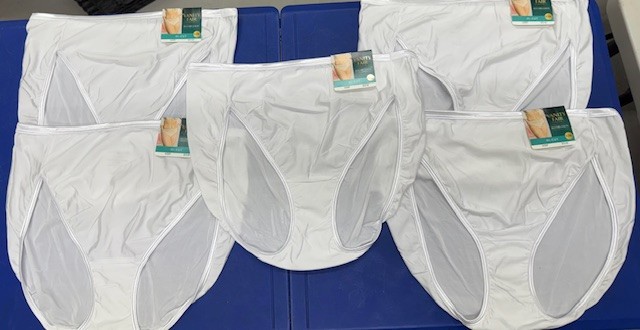 5 Pcs Vanity Fair Hi~Cut Brief 13108 STAR WHITE Size- 6~7~8~9~10