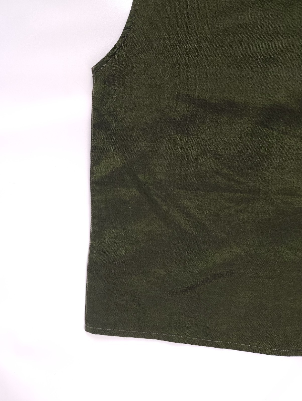 MACHIKO Top Green Silk Blend Asian Art to Wear Lagenlook One Size Kimono Blouse