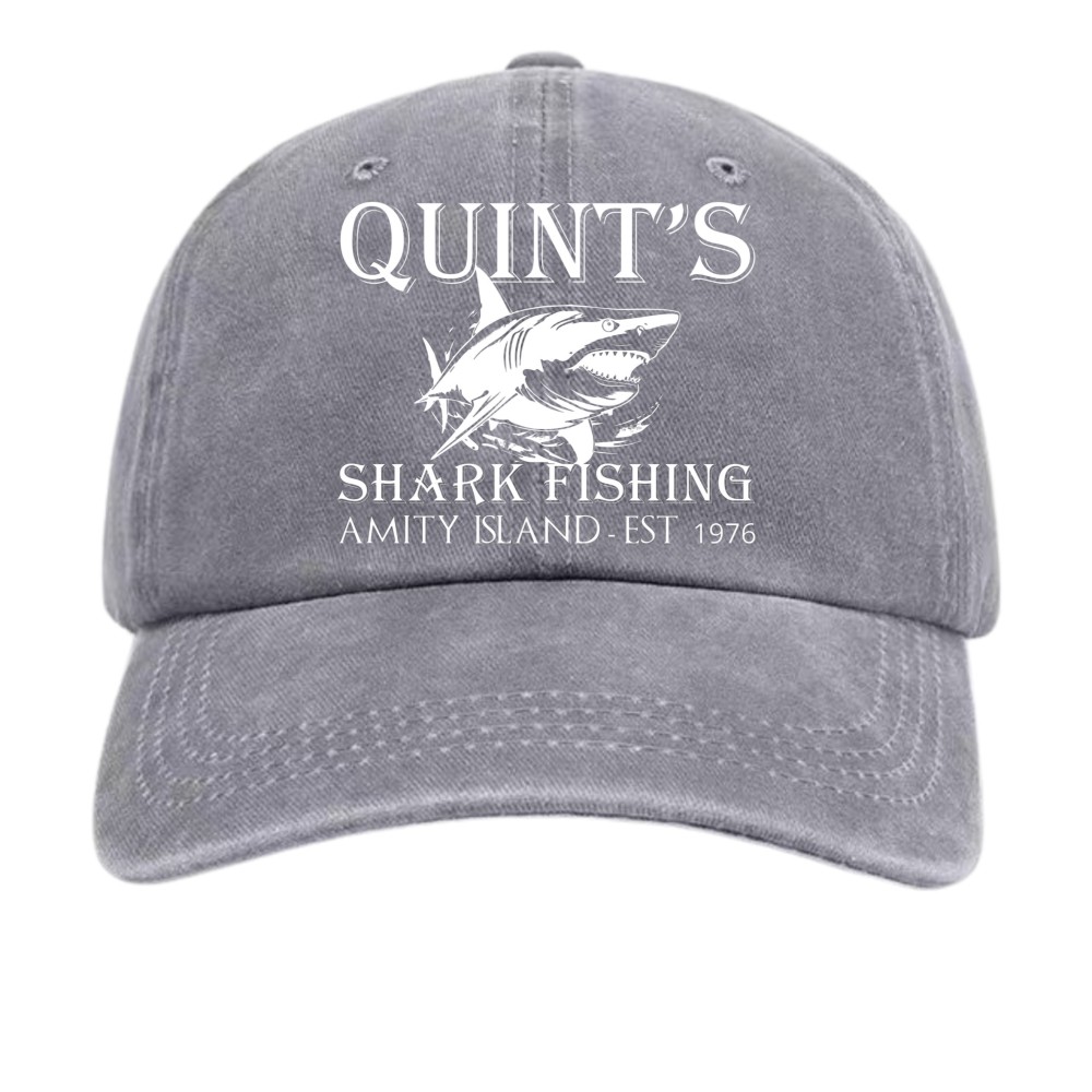 Quint’s Shark Fishing Amity Island 1976 Jaws Adjustable Dad Hat