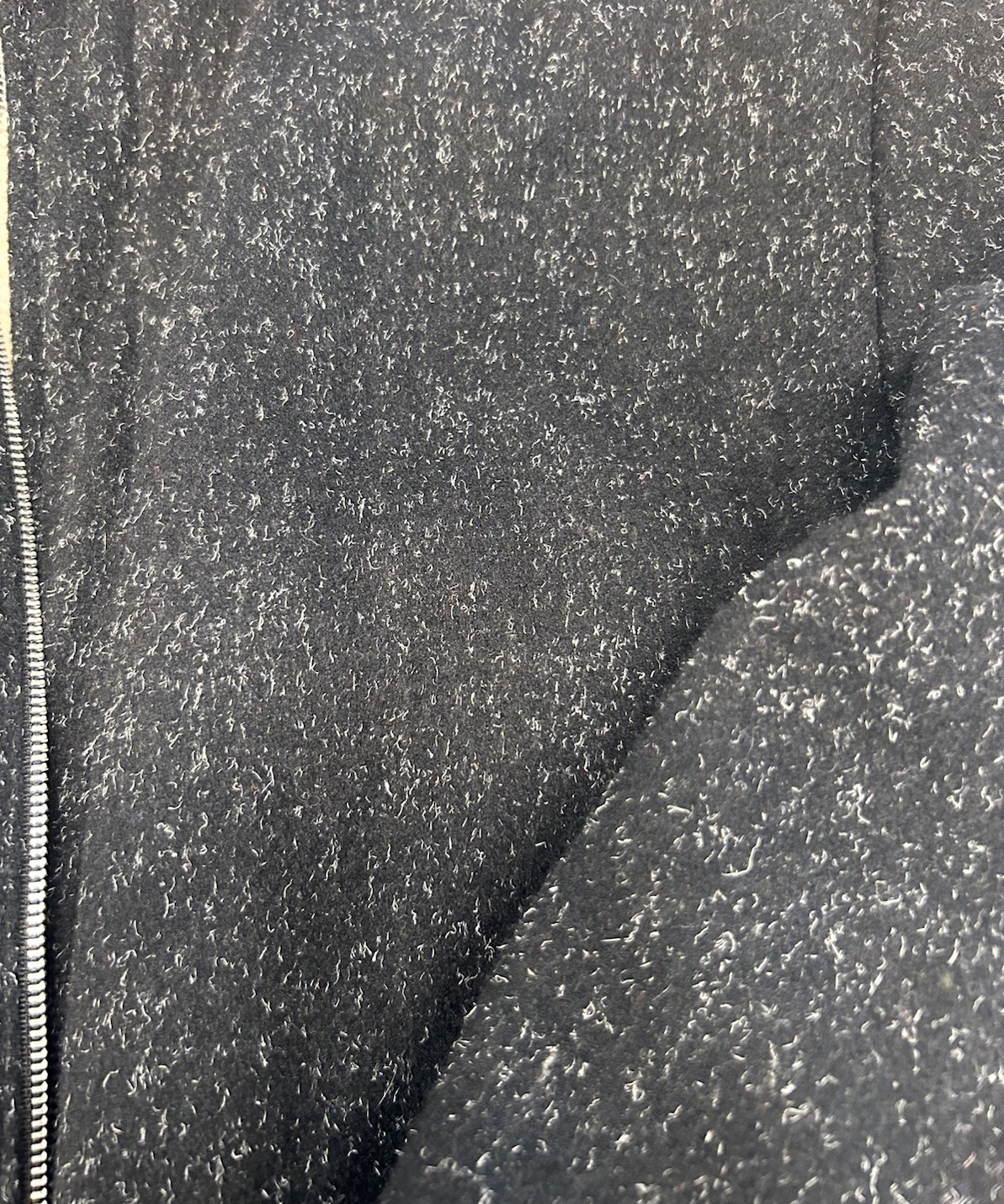 Vintage 80s 90s Black Speckled Bomber Jacket Men’s Size L (42-44) Fleece Lining