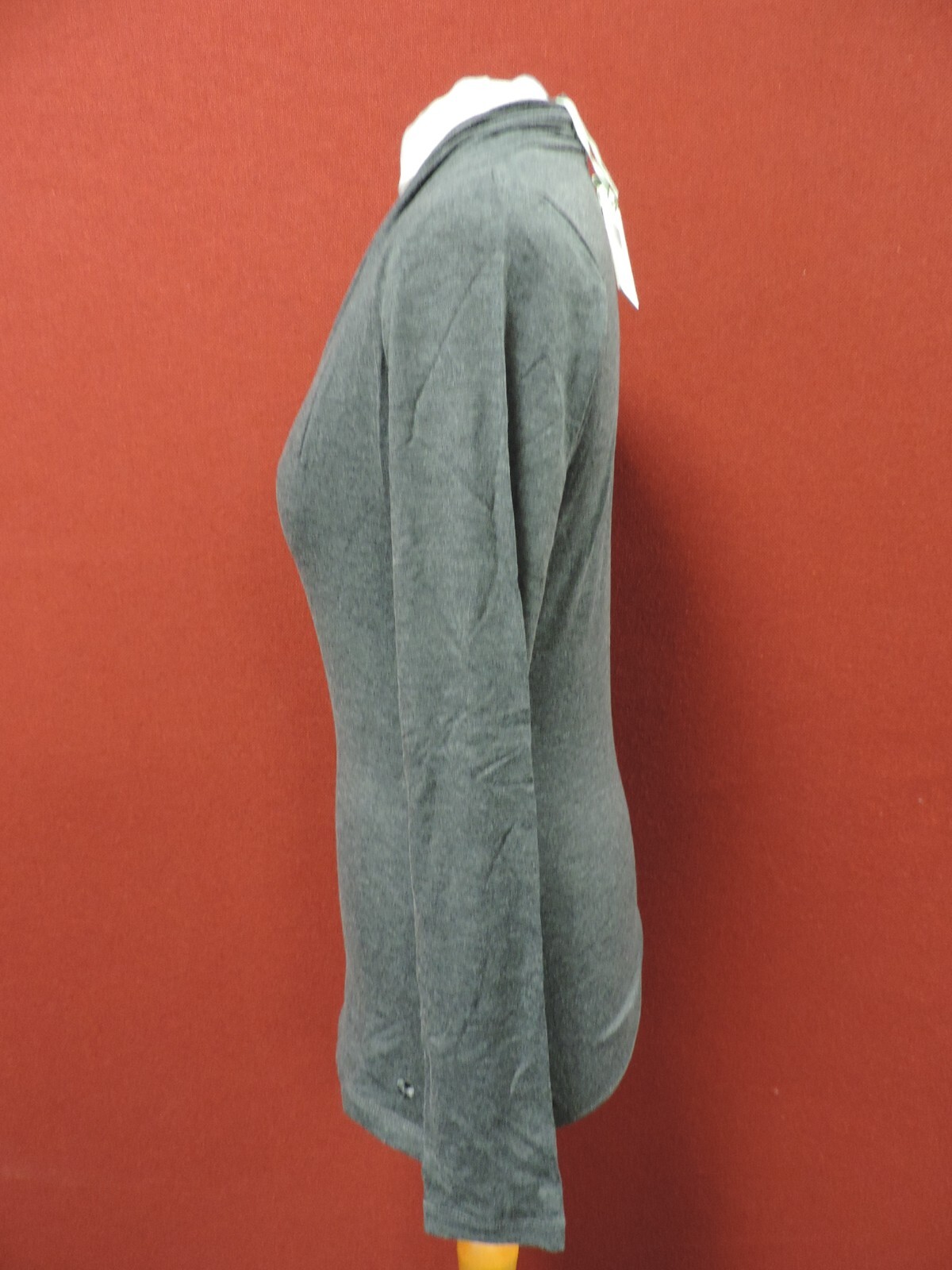 Solstice Slit Front Long Sleeve Yoga T-Shirt Grey UK S RRP £46 LN121 MM 14
