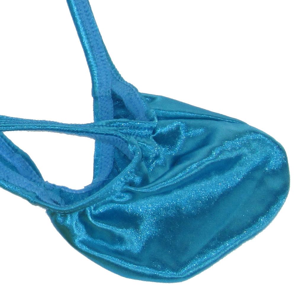 K403Y K403 Mens Grape Smugglers String Thong Contoured Pouch Shiny Satin Knit