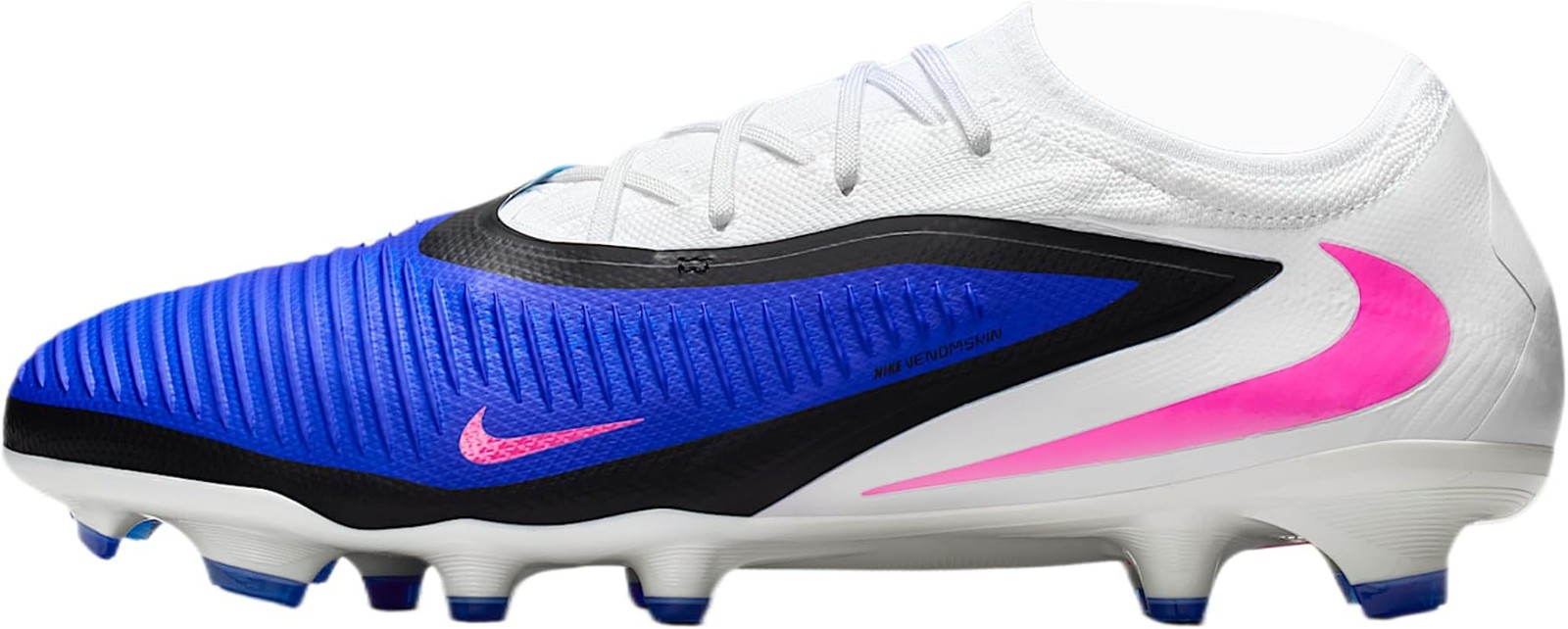 Pro Phantom 6 Low Cleats for Firm Ground by Nike – Racer Blue/White/Pink Blast –
