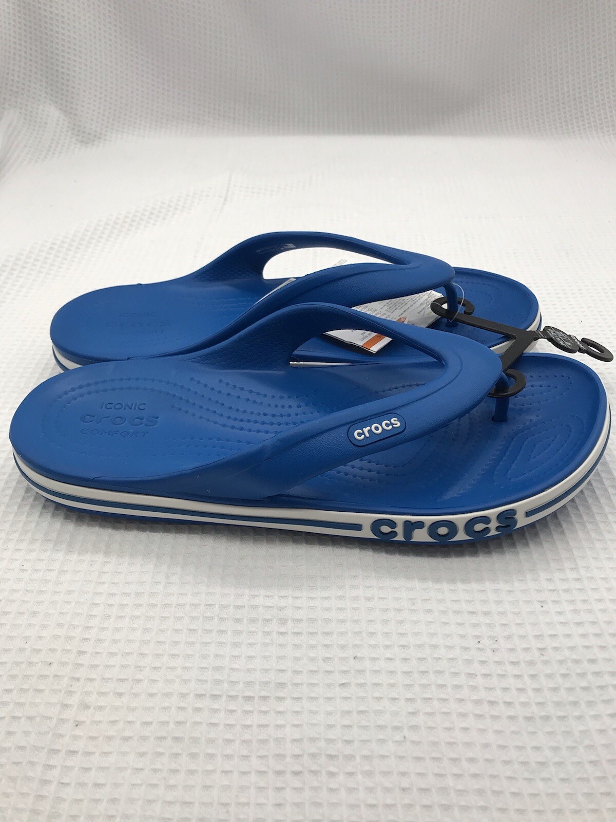 Crocs Bayaband Flip Flops Sandals Sz Mens 8 Womens 10 Robin Blue Lightweight