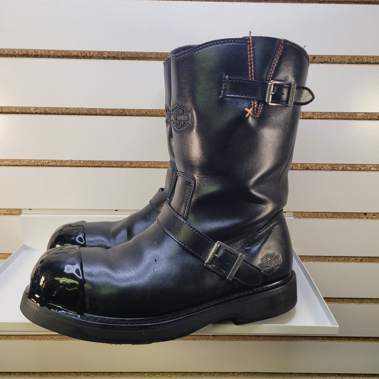 Harley Davidson Men’s Jason Black Steel Toe Boots Shoes D93120 Safety Sz 10M