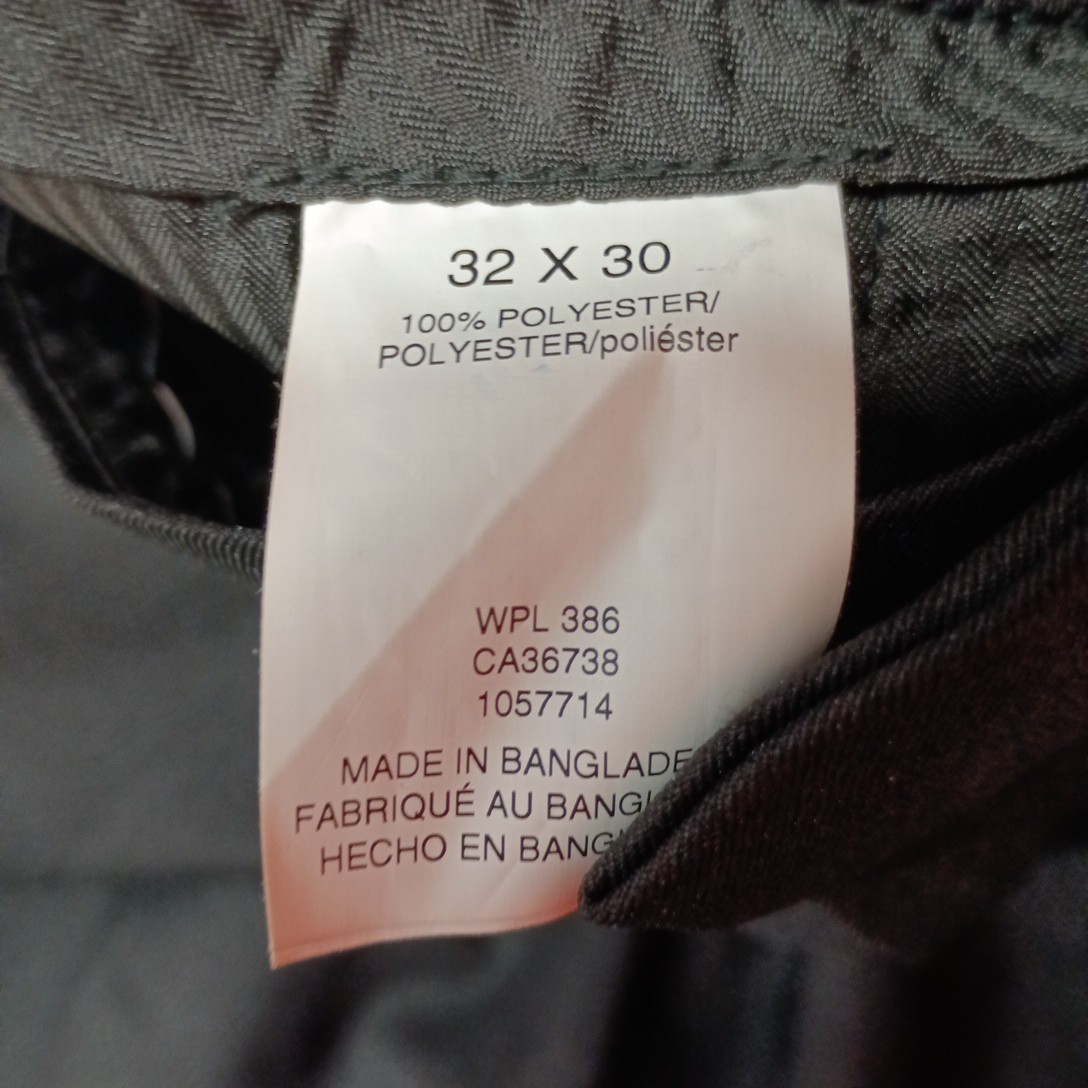 Haggar Men’s All Day Comfort Slim-Straight Fit Pants Size 32×30 Black New