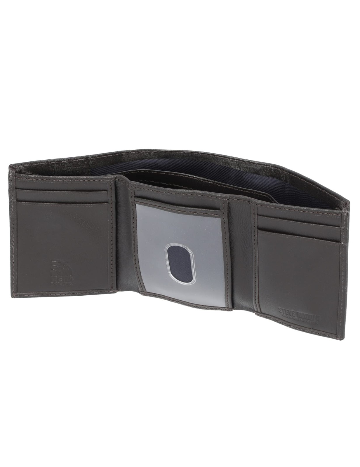 Men’s Rfid Trifold Wallet With Id Window, Brown, One Size