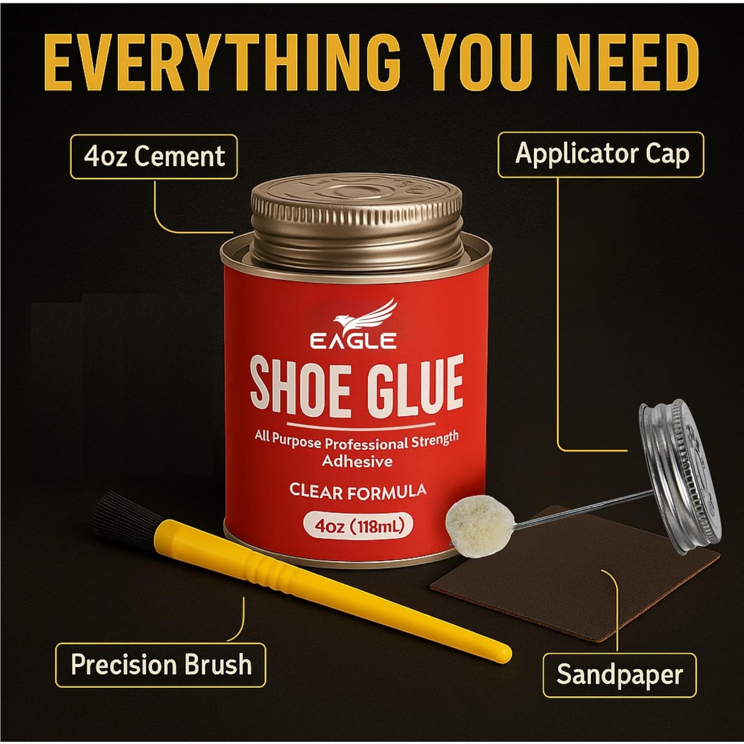 Eagle Heavy Duty Shoe Cement – Waterproof Sole Repair Glue for Leather & Rubber