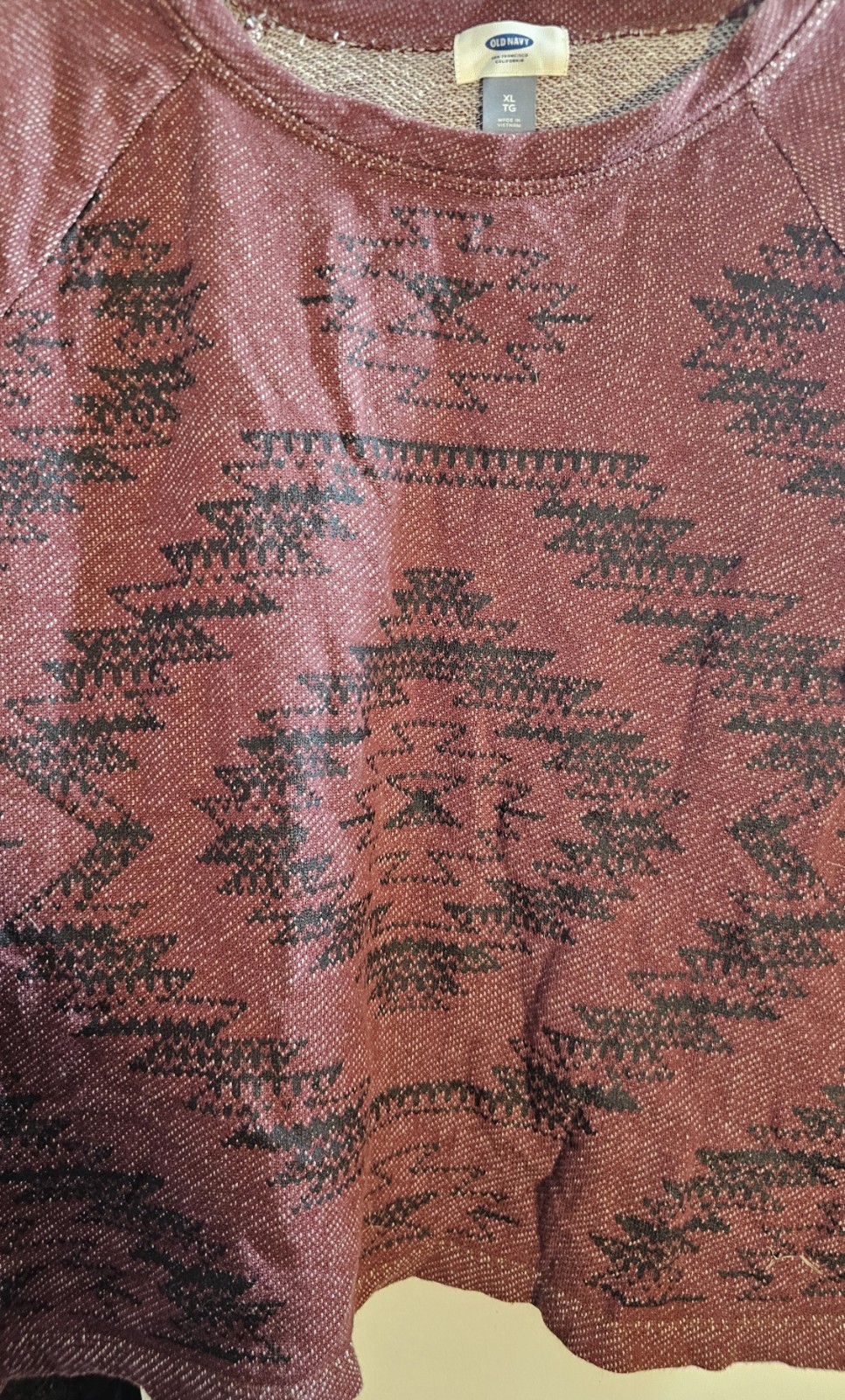 Old Navy Maroon Light Sweatshirt XL