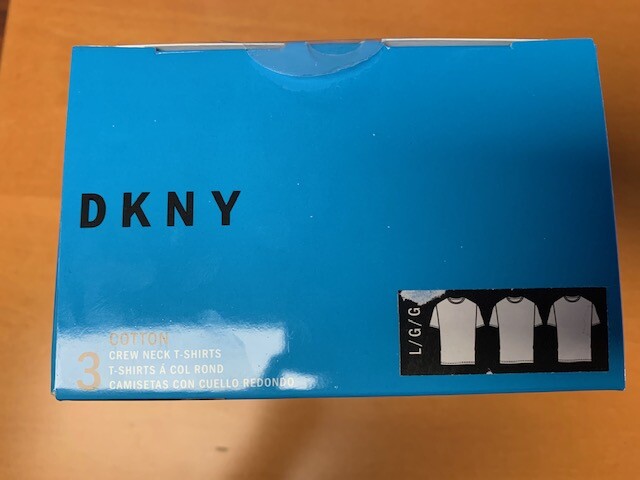 NEW-MEN’S DKNY 3PK CREW NECK T-SHIRT, WHITE, SM,MED or LARGE #3205543401 $38.00