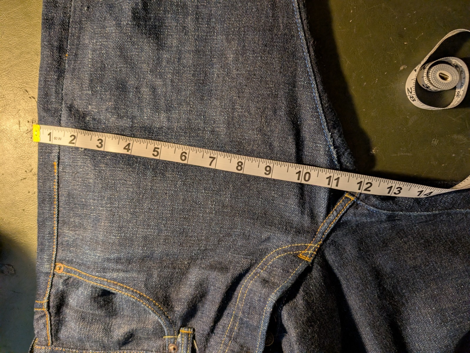 Tanuki Denim Selvedge Jeans – Slim fit, low rise, button fly.