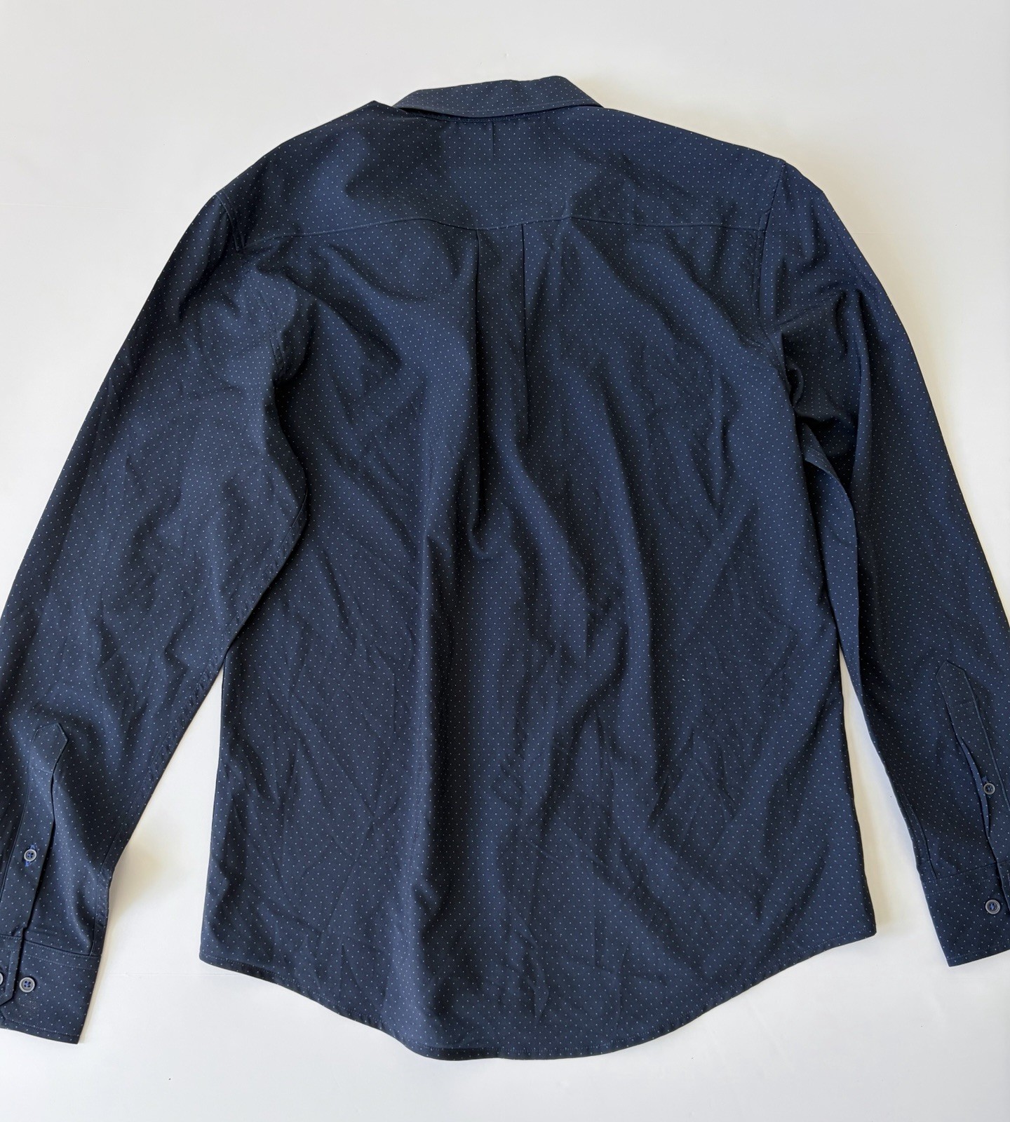 Report Collection Flex Knit Shirt Men’s Navy Modern Fit Style Casual Size M