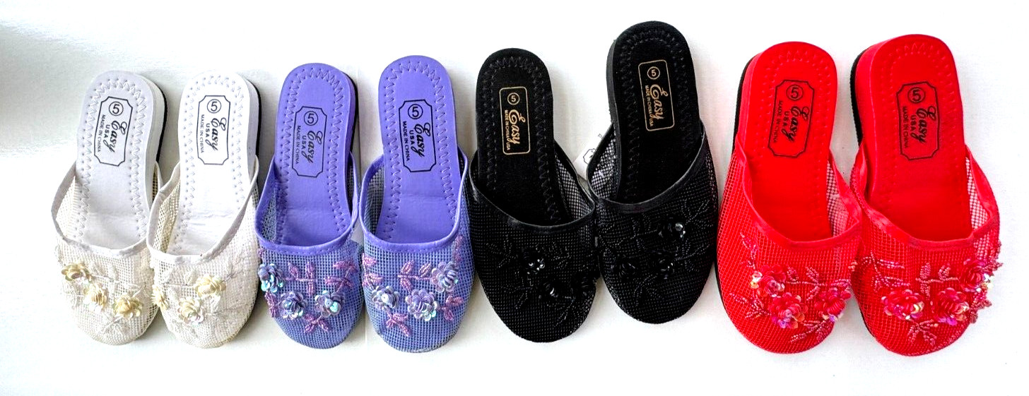 Chinese Mesh Slippers Sandals Fits Women Teens Girls Various Colors Sizes