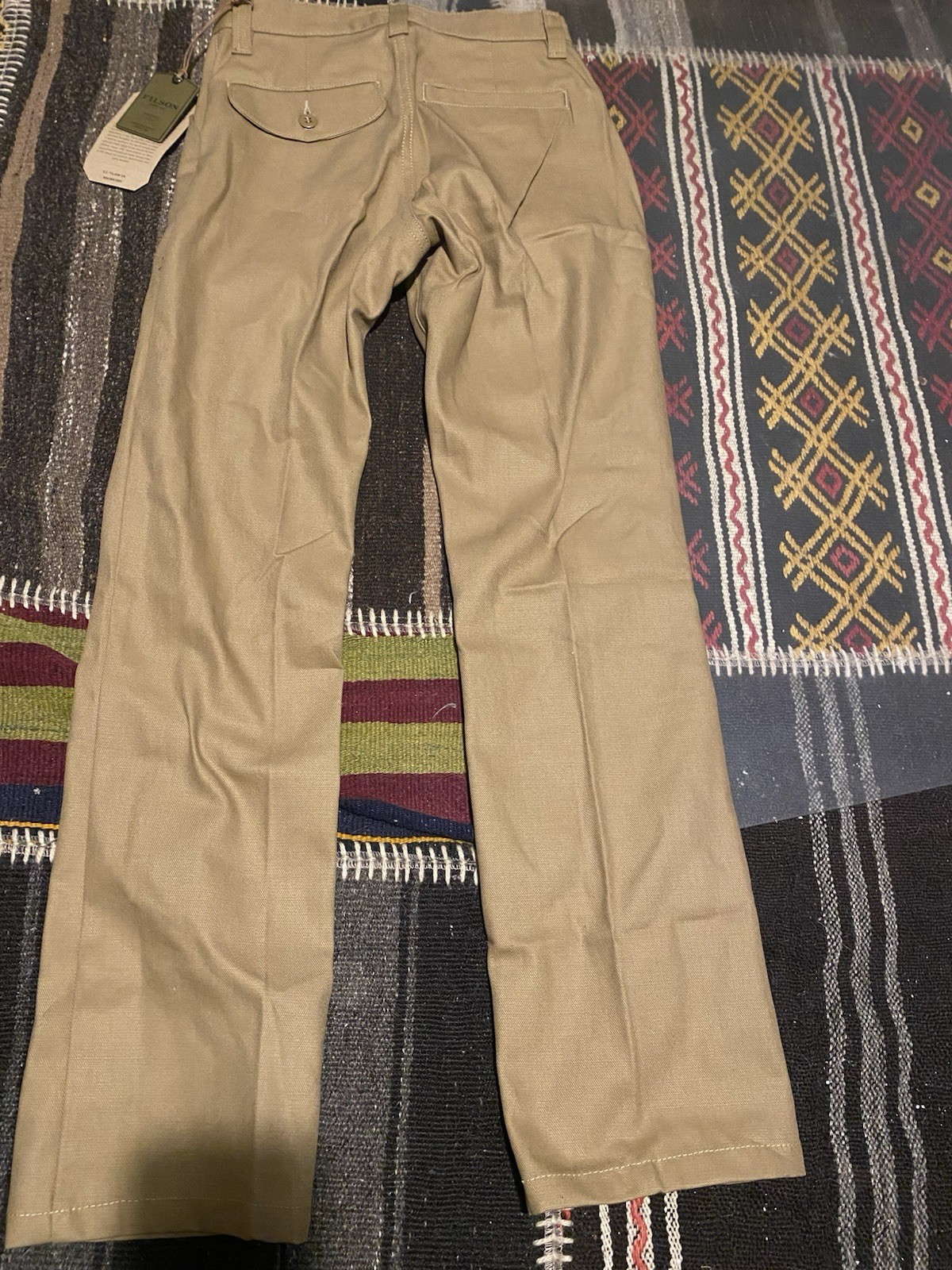 Filson Fenimore Twill Pant SIZE 28 MADE IN USA 11010726 Warm Tan Khaki Hemmed