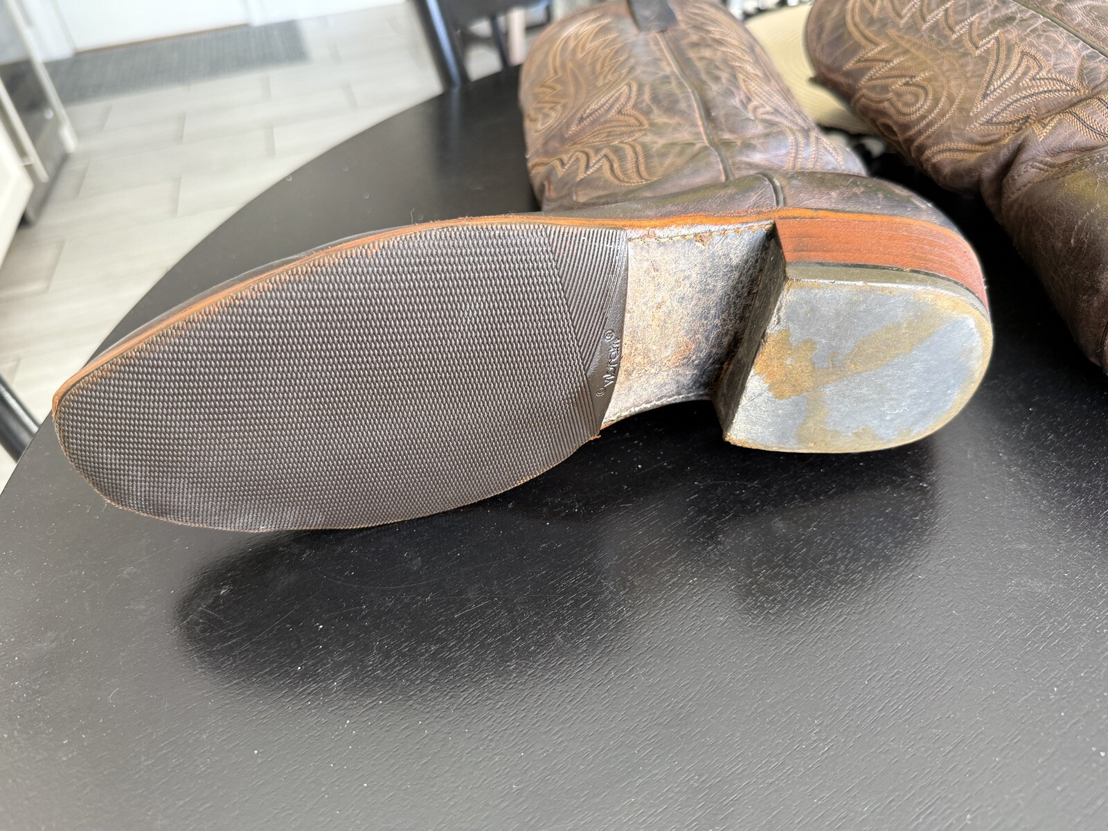 Lucchese Cowboy Boots 9EE Oil Tan Dk Brn ✅r👢1st