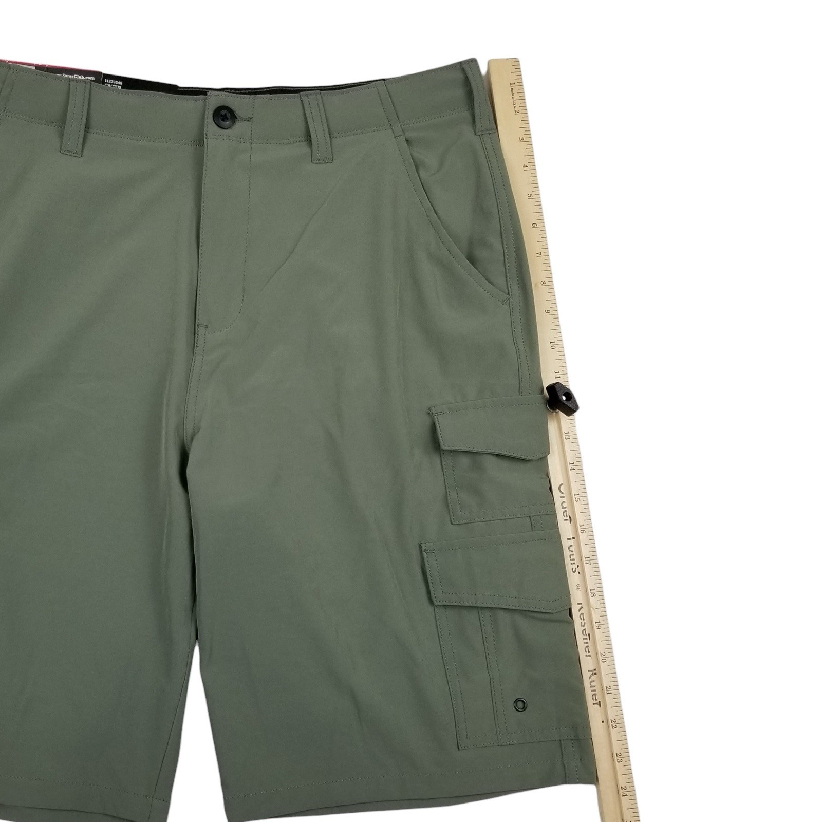 Cargo Short Men’s 34 Flex Waistband Stretch Hybrid Multi Pocket IRON CO Green