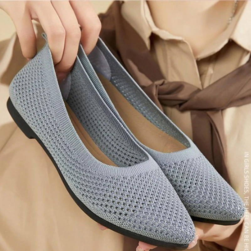 2025 Women Breathable Mesh Flats Slip On Lightweight Soft Casual Loafers Shoes