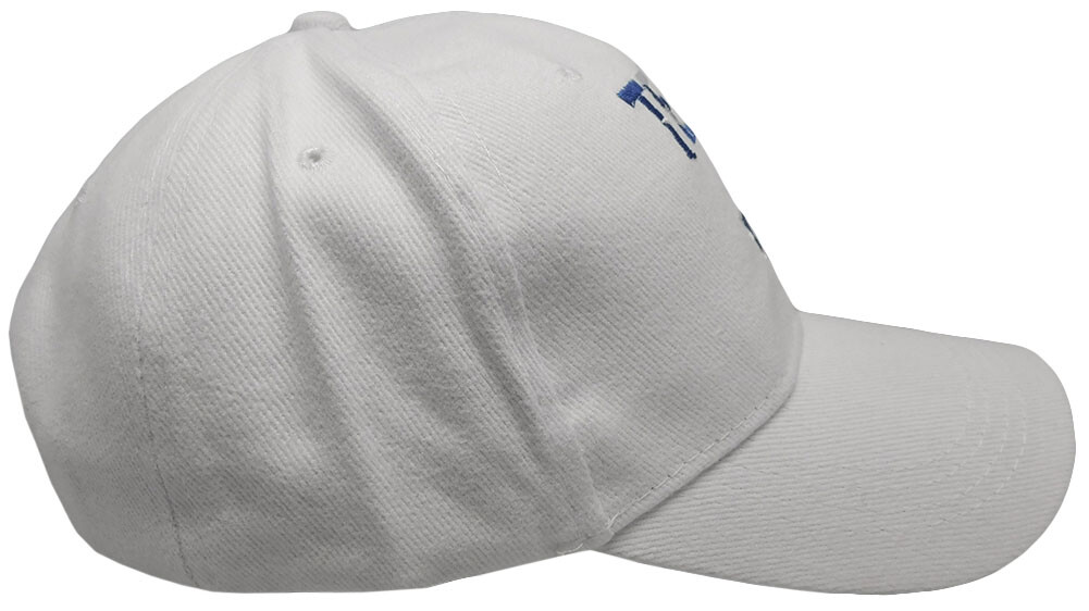 Texas Map (Texas Flag Overlay) White 100% Cotton Adjustable Embroidered Cap Hat