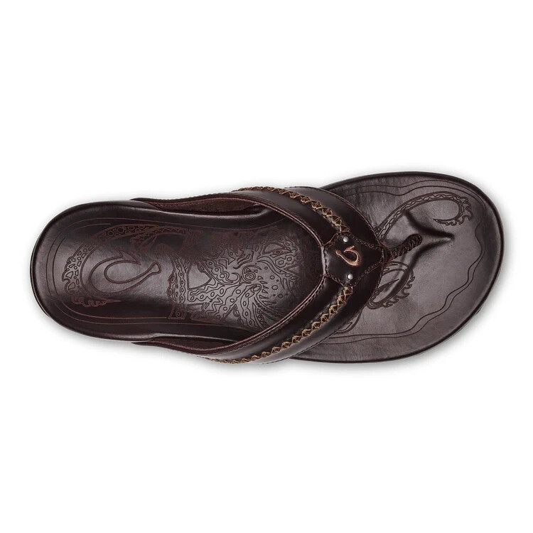 🧡*NIB* OluKai Men’s Size 10 Mea Ola Leather Beach Outdoor Sandals -Dark Java 🧡