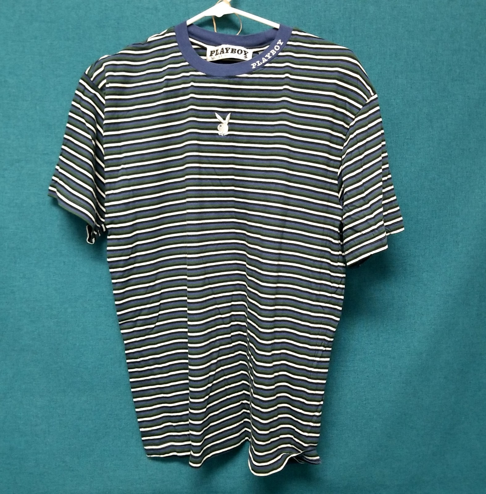 Playboy X PacSun Striped T-Shirt w Bunny Embroidery Men’s Size M