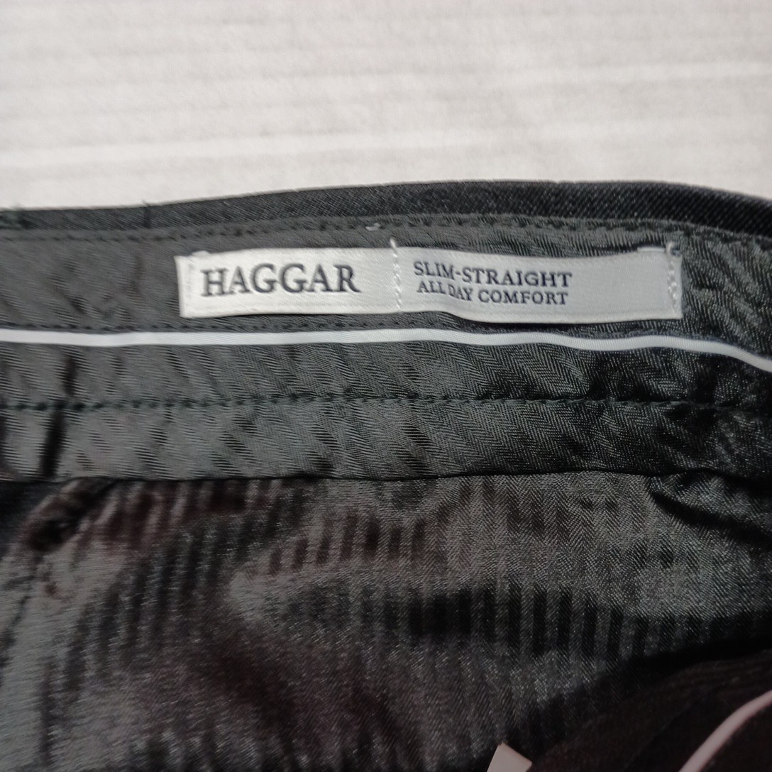 Haggar Men’s All Day Comfort Slim-Straight Fit Pants Size 32×30 Black New