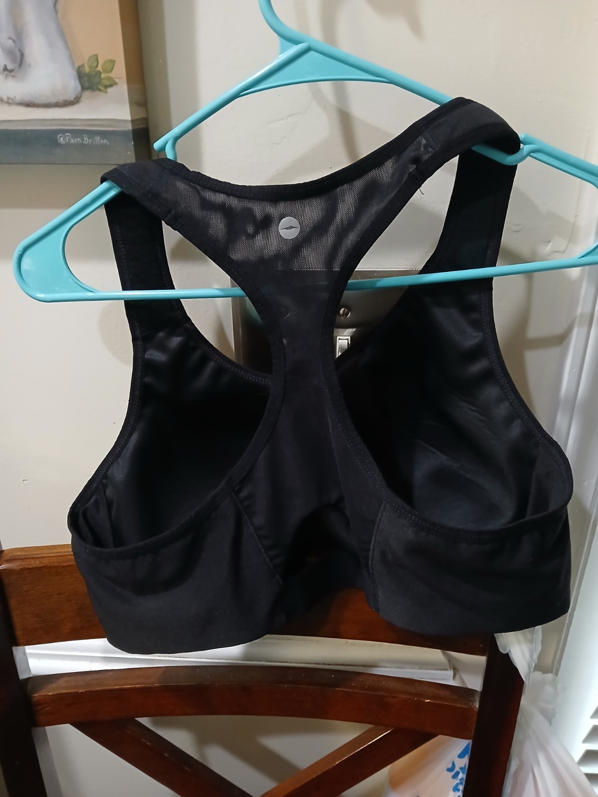Avia Women’s Black Racerback Sports Bra XL C Cup Wireless High Support