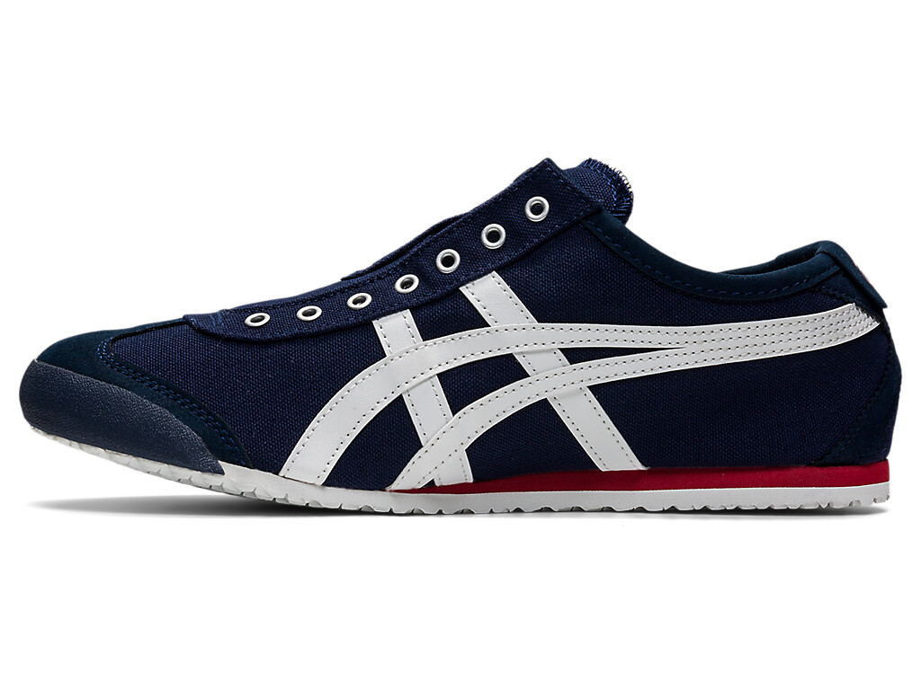 Onitsuka Tiger MEXICO 66 SLIP – ON Canvas WHITE BLACK CREAM BIRCH NAVY TRICOLOR